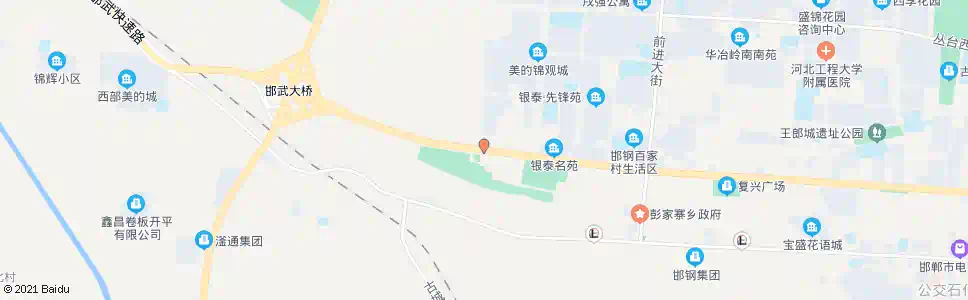 邯郸百家村西_公交站地图_邯郸公交_妙搜公交查询2025