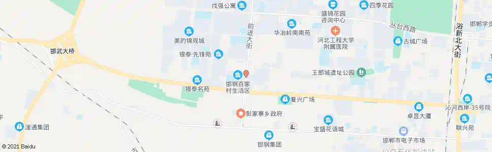 邯郸百家村_公交站地图_邯郸公交_妙搜公交查询2025
