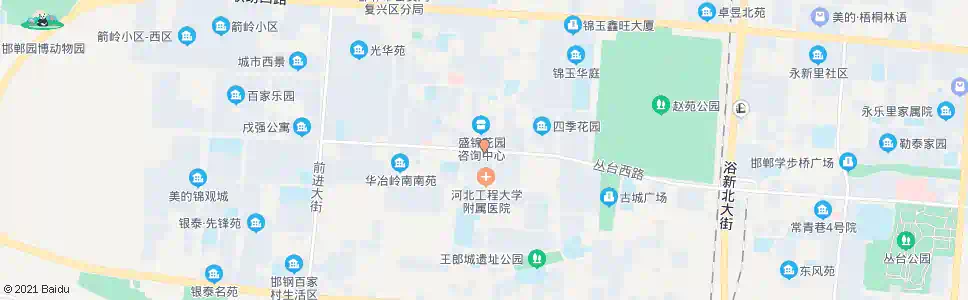 邯郸丛台西路建设街口_公交站地图_邯郸公交_妙搜公交查询2025