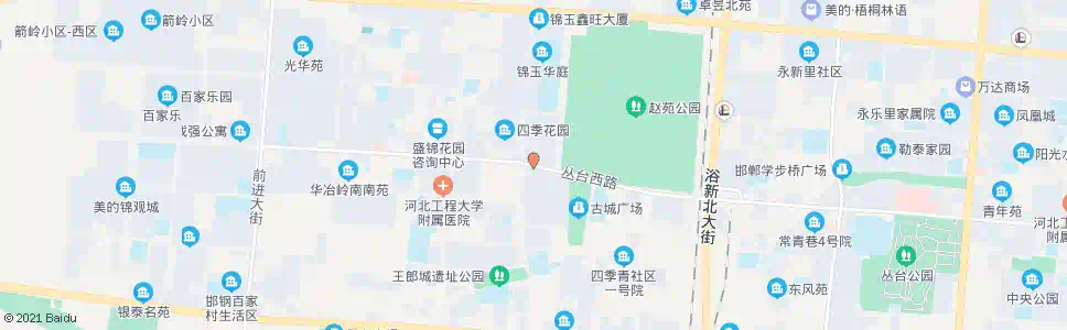 邯郸丛台西路百花街口_公交站地图_邯郸公交_妙搜公交查询2025