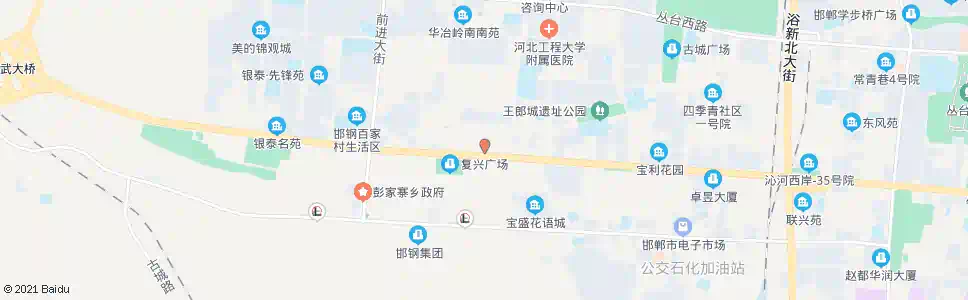 邯郸复兴区中医院(复兴区检察院)_公交站地图_邯郸公交_妙搜公交查询2025