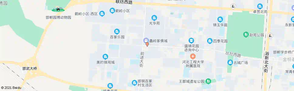 邯郸丛台西路前进街口_公交站地图_邯郸公交_妙搜公交查询2025