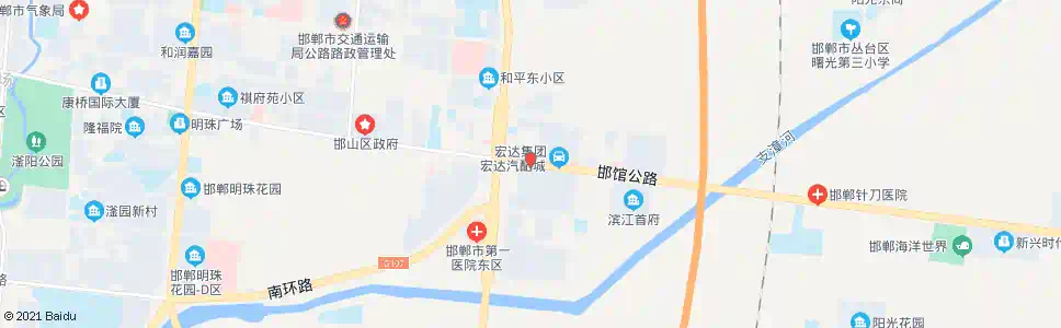 邯郸机动车检测中心_公交站地图_邯郸公交_妙搜公交查询2025