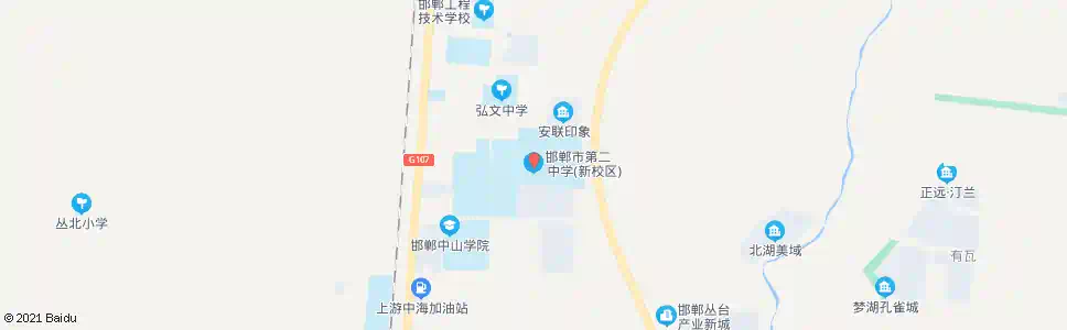 邯郸市二招_公交站地图_邯郸公交_妙搜公交查询2025