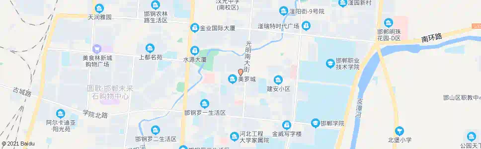 邯郸光明街水厂路口_公交站地图_邯郸公交_妙搜公交查询2025