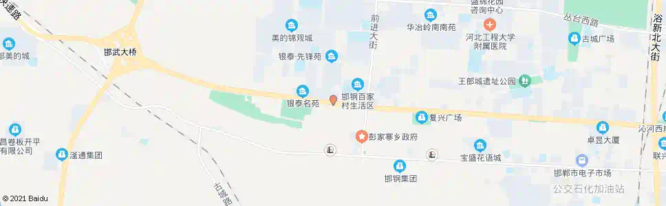 邯郸百家村东_公交站地图_邯郸公交_妙搜公交查询2025