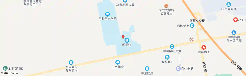 廊坊东方大学城二期生活区_公交站地图_廊坊公交_妙搜公交查询2025