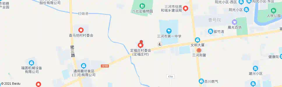 廊坊定福庄村_公交站地图_廊坊公交_妙搜公交查询2025