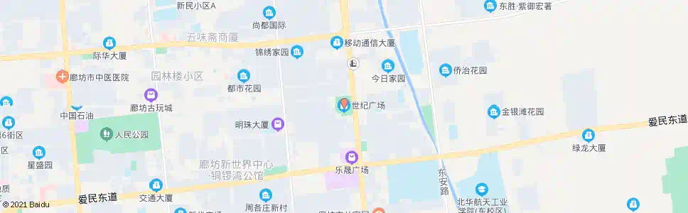 廊坊新世纪广场_公交站地图_廊坊公交_妙搜公交查询2025