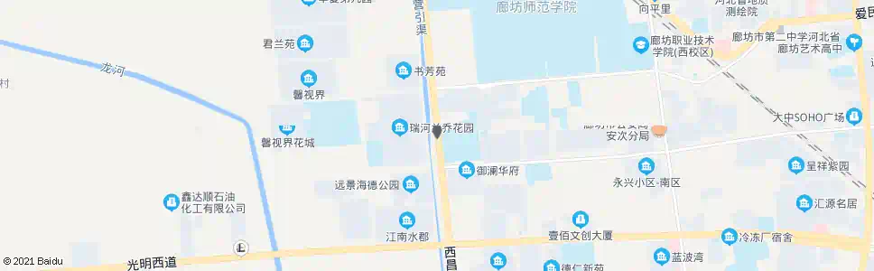 廊坊第八中学西门_公交站地图_廊坊公交_妙搜公交查询2025