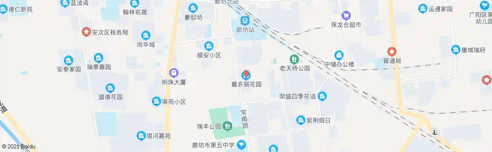 廊坊嘉多丽花园_公交站地图_廊坊公交_妙搜公交查询2025