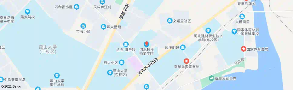秦皇岛河北科技师范学院_公交站地图_秦皇岛公交_妙搜公交查询2025