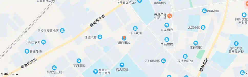 秦皇岛明日星城小区_公交站地图_秦皇岛公交_妙搜公交查询2025