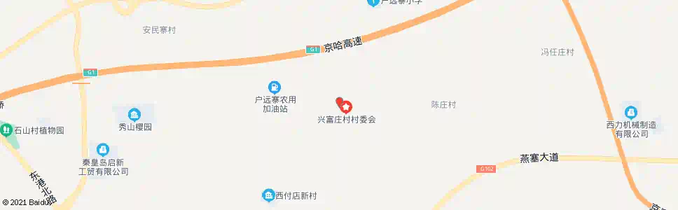 秦皇岛兴富庄_公交站地图_秦皇岛公交_妙搜公交查询2025