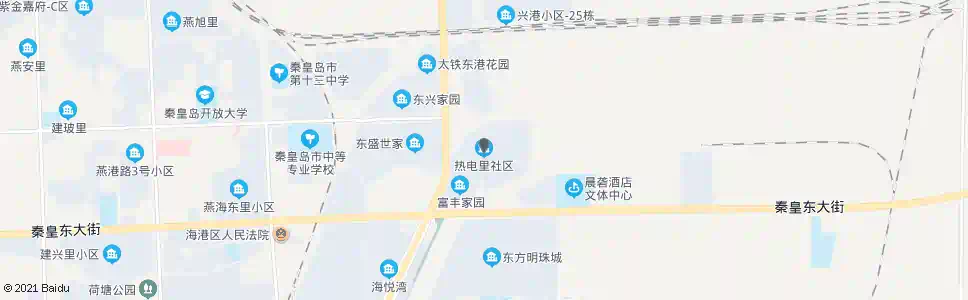 秦皇岛东方明珠城(热电里社区)_公交站地图_秦皇岛公交_妙搜公交查询2025