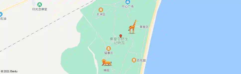 秦皇岛野生动物园_公交站地图_秦皇岛公交_妙搜公交查询2025
