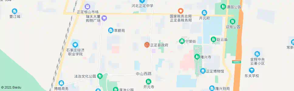 石家庄正定县政府_公交站地图_石家庄公交_妙搜公交查询2025