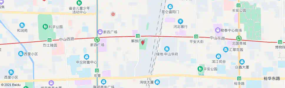 石家庄解放广场站_公交站地图_石家庄公交_妙搜公交查询2025