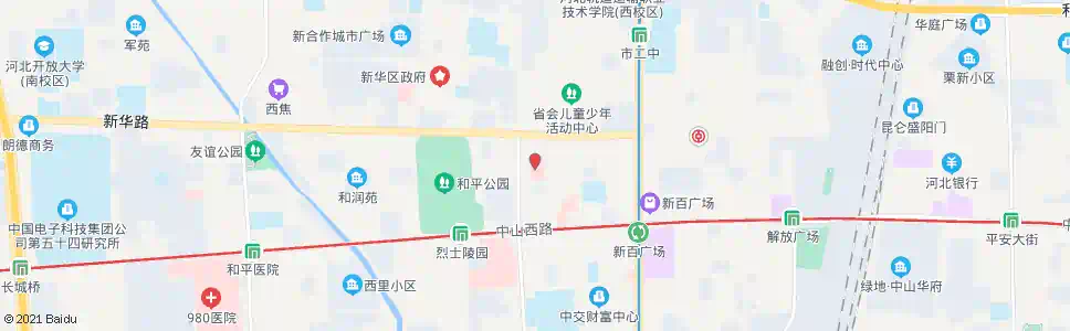 石家庄市二院_公交站地图_石家庄公交_妙搜公交查询2025