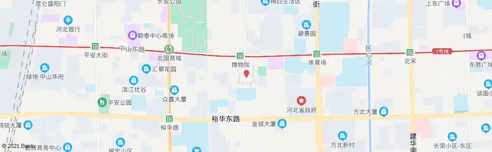 石家庄博物院东_公交站地图_石家庄公交_妙搜公交查询2025