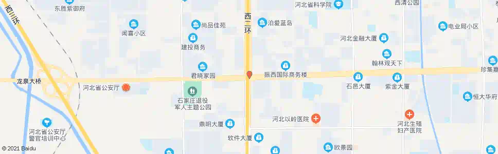 石家庄西二环槐安路口(西)_公交站地图_石家庄公交_妙搜公交查询2025
