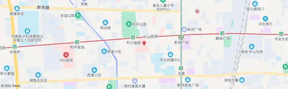 石家庄省三院(临时站)_公交站地图_石家庄公交_妙搜公交查询2025