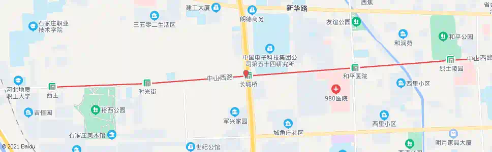 石家庄西二环中山路口_公交站地图_石家庄公交_妙搜公交查询2025