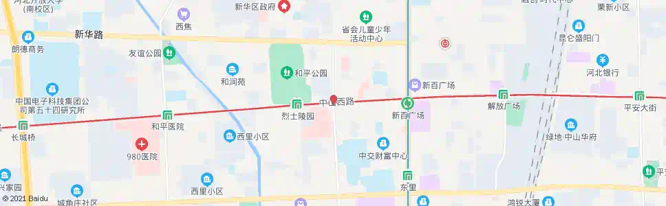 石家庄维明中山路口(兴业银行)_公交站地图_石家庄公交_妙搜公交查询2025