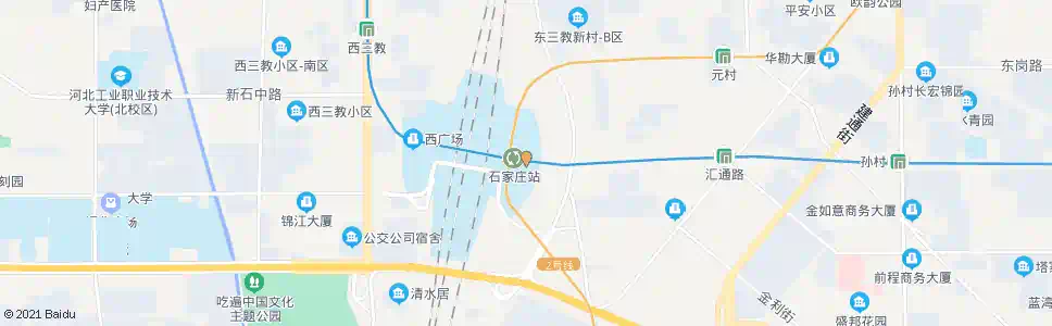 石家庄火车站(东广场)落客点_公交站地图_石家庄公交_妙搜公交查询2025