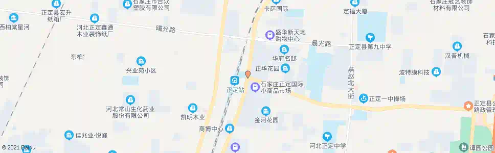 石家庄正定火车站(正定小商品市场)_公交站地图_石家庄公交_妙搜公交查询2025