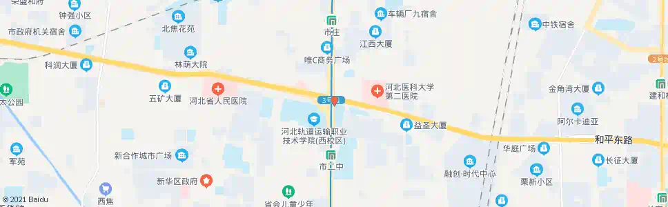 石家庄中华和平路口_公交站地图_石家庄公交_妙搜公交查询2025