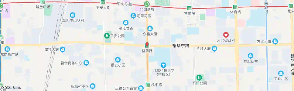石家庄建设裕华路口_公交站地图_石家庄公交_妙搜公交查询2025