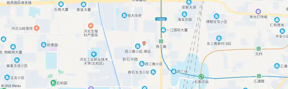 石家庄西三教村委_公交站地图_石家庄公交_妙搜公交查询2025