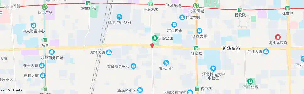 石家庄平安公园(临时站)_公交站地图_石家庄公交_妙搜公交查询2025
