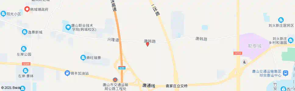 唐山袁家庄西_公交站地图_唐山公交_妙搜公交查询2025