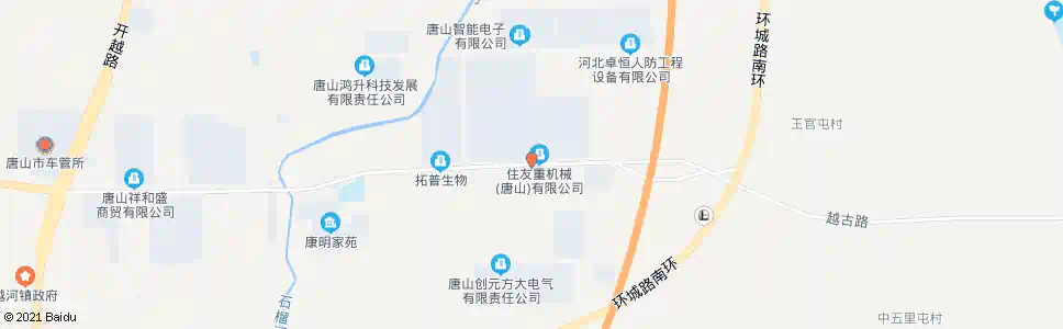 唐山现代装备工业园区东_公交站地图_唐山公交_妙搜公交查询2025
