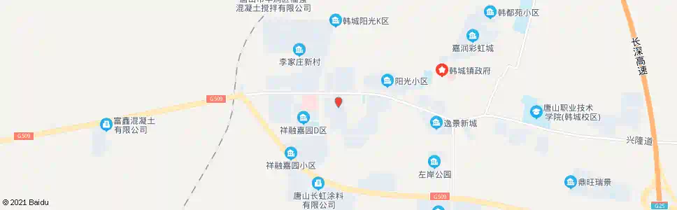 唐山韩城城西小区_公交站地图_唐山公交_妙搜公交查询2025