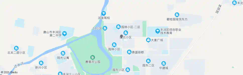 唐山二十二小区_公交站地图_唐山公交_妙搜公交查询2025