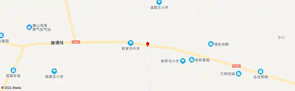 唐山新军屯镇政府_公交站地图_唐山公交_妙搜公交查询2025