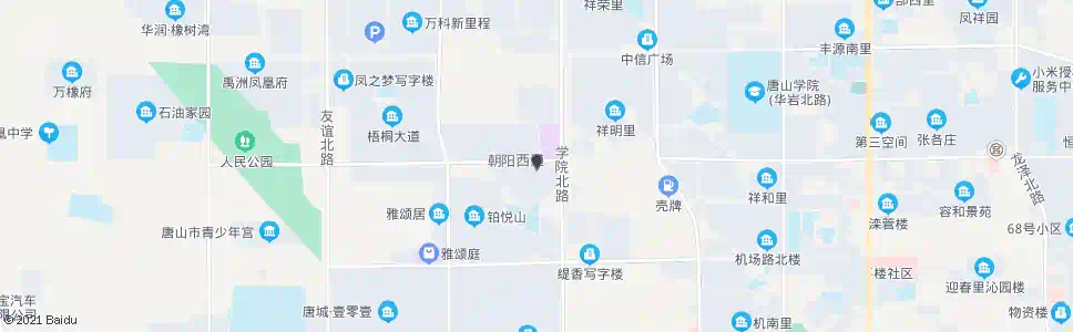 唐山朝阳道学院路口_公交站地图_唐山公交_妙搜公交查询2025
