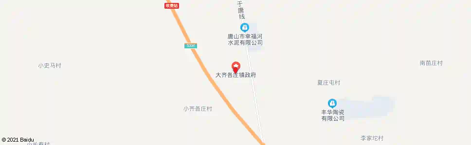 唐山大齐镇_公交站地图_唐山公交_妙搜公交查询2025