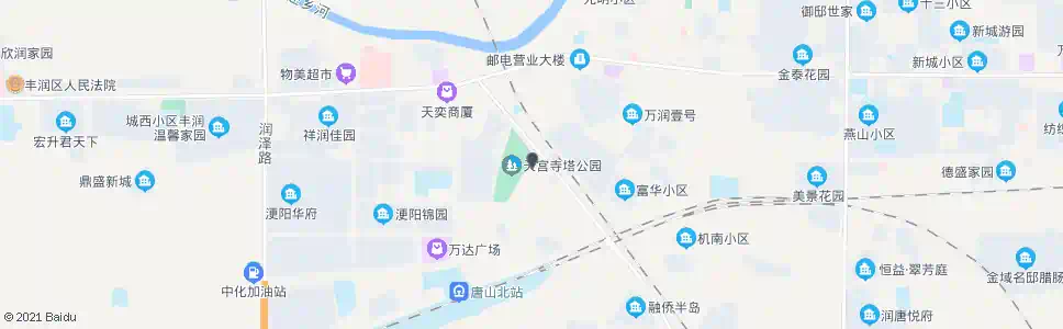 唐山天宫寺塔(北侧)_公交站地图_唐山公交_妙搜公交查询2025