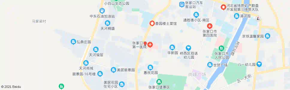 张家口第一医院_公交站地图_张家口公交_妙搜公交查询2025