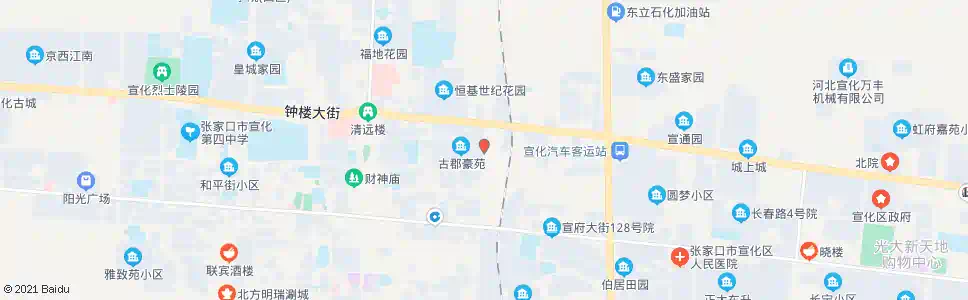 张家口按院小区_公交站地图_张家口公交_妙搜公交查询2025