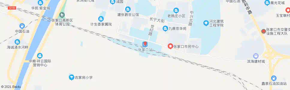 张家口铁道西街_公交站地图_张家口公交_妙搜公交查询2025