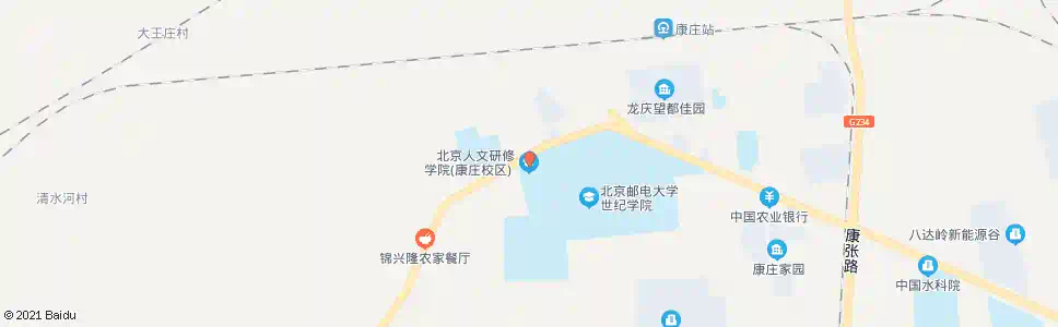 张家口北京人文大学康庄校区_公交站地图_张家口公交_妙搜公交查询2025