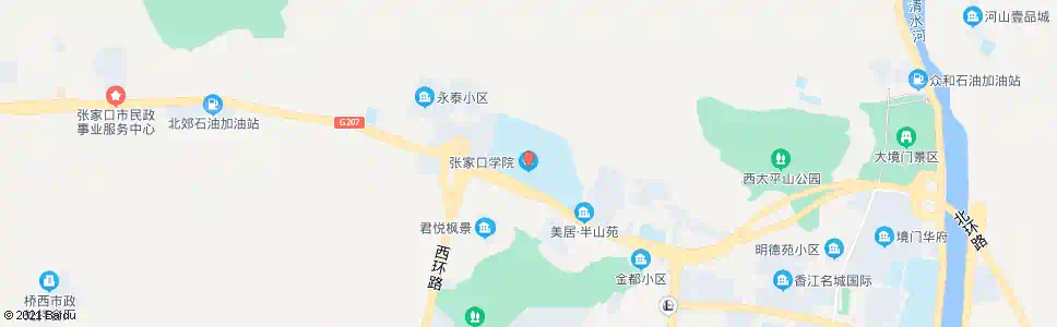 张家口张家口学院_公交站地图_张家口公交_妙搜公交查询2025