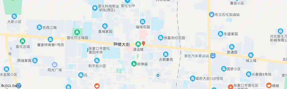 张家口钟楼_公交站地图_张家口公交_妙搜公交查询2025