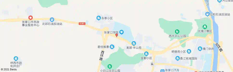 张家口张家口学院西_公交站地图_张家口公交_妙搜公交查询2025