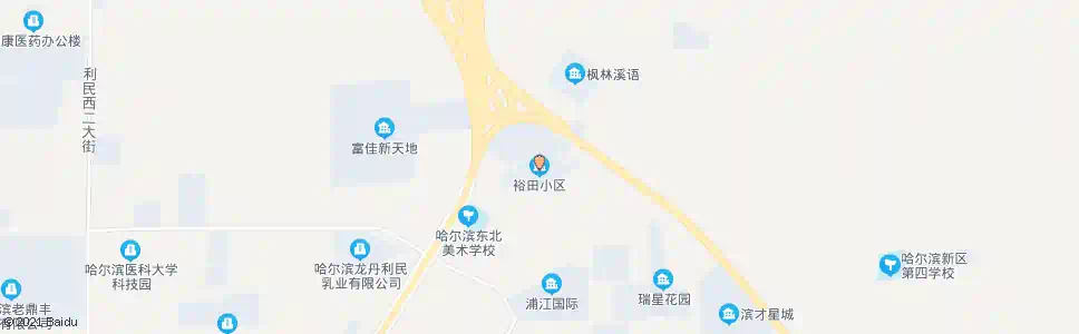 哈尔滨西温家(裕田小区)_公交站地图_哈尔滨公交_妙搜公交查询2025